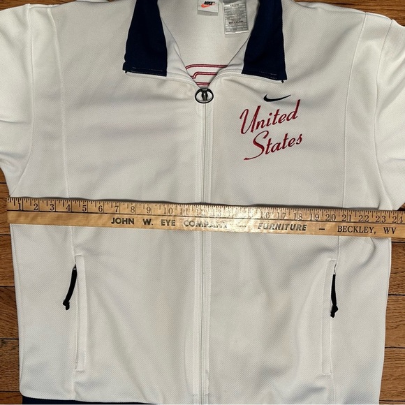 Vintage 90s Nike Jacket Men's Zip USA Olympics 1996 Atlanta Track & Field Large - Picture 12 of 14